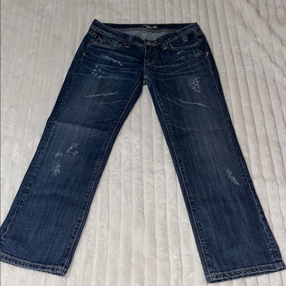 Miss Me Dark Indigo Distressed Boot Cut Jeans